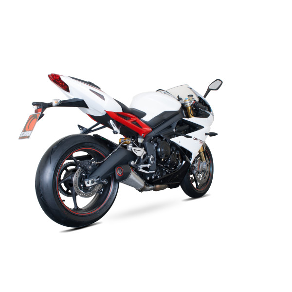 Scorpion Exhaust Triumph Daytona 675 / Daytona 675 R 2013 - 2016 Serket Taper Slip-on Brushed Stainless Steel Sleeve